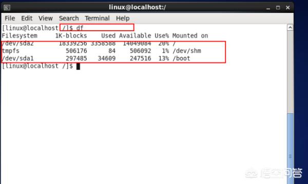 linux下怎样查看磁盘空间