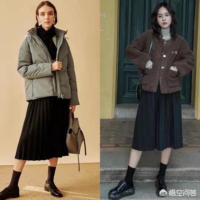 黑色半身毛衣裙如何搭配(图6)