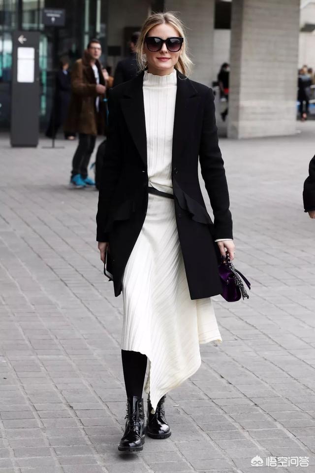 黑色针织裙子如何搭配外套(图13)