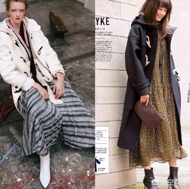 红色牛角扣大衣如何搭配(图2)