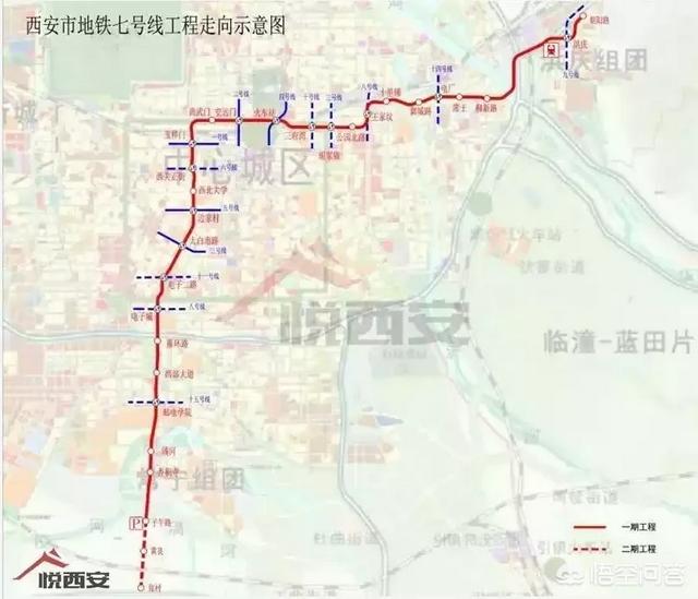 7号线西安地铁路线，7号线西安地铁路线图