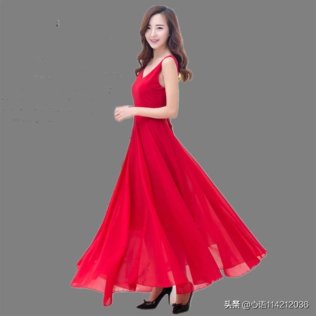 红色的长裙子适合什么风景照相？红色裙子拍照背景