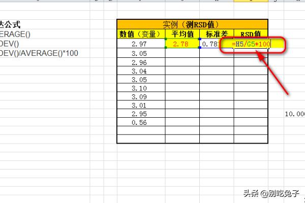 rsd的计算方法？：rsd计算