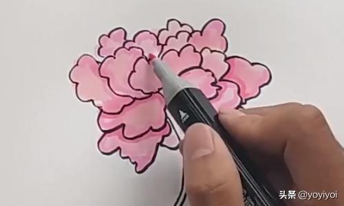 牡丹花简笔画,牡丹花简笔画简单又好看