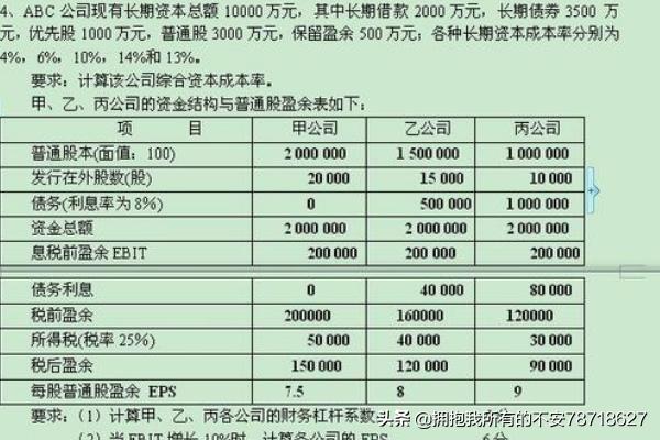 息税前利润的计算公式，息税前利润的计算公式例题