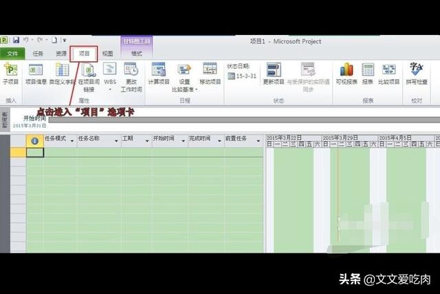 Project教程，如何设置项目信息及项目日历