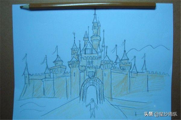 迪士尼城堡怎么画