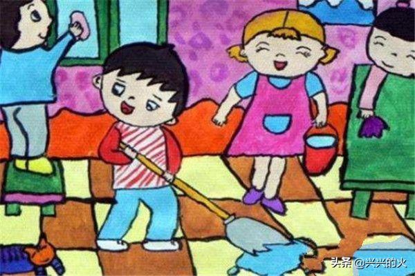 五一劳动节儿童绘画 二年级劳动画简单的图