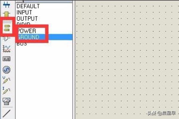 proteus中接地元件在哪里