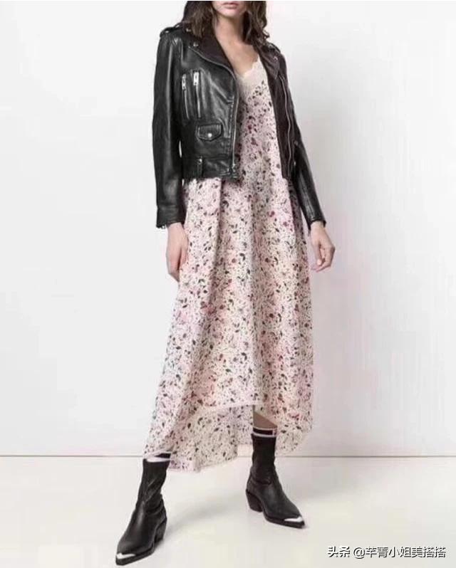 教你皮衣如何搭配连衣裙(图2)