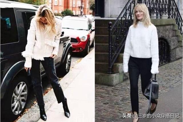 时尚白色大毛衣如何搭配(图10)