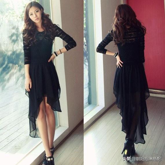 前短后长的裙子该如何搭配