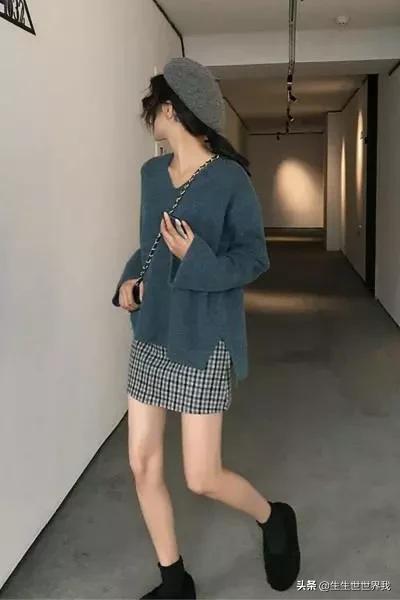 格子连衣裙冬日如何搭配(图4)