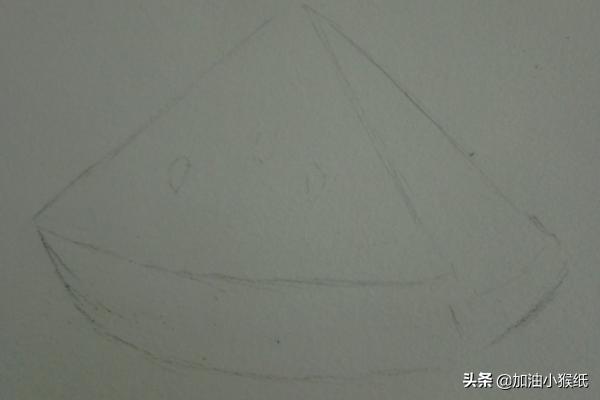 农民吃西瓜怎么画图片