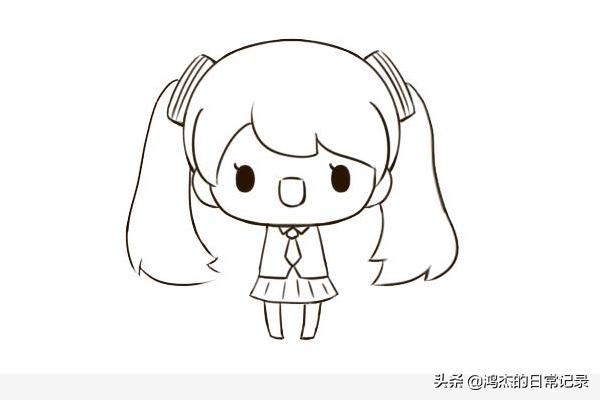 [初音q版萌图]怎么画初音未来？