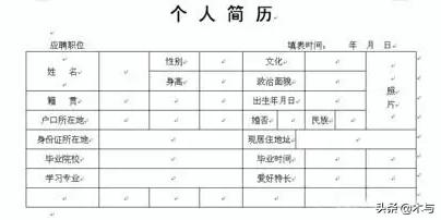 個人簡歷空表格下載-個人簡歷表格空白表電子版