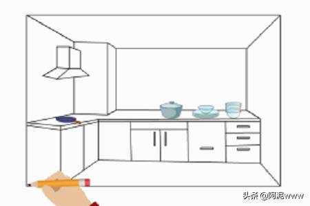  画橱柜用什么软件,如何画厨房？