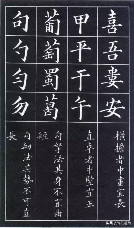 行书字体入门