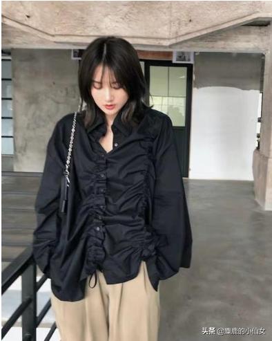 女士黑色衬衣怎么搭配(图15)