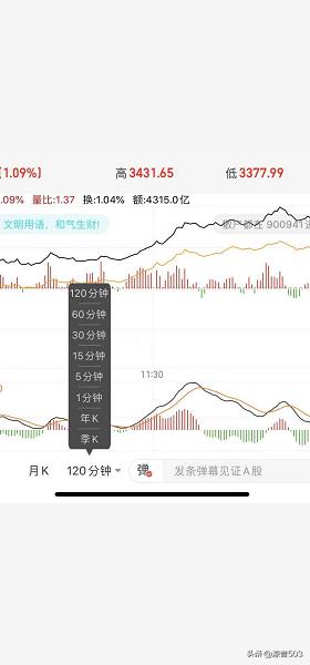 手机股票软件中怎样查看过去|往年的k线图