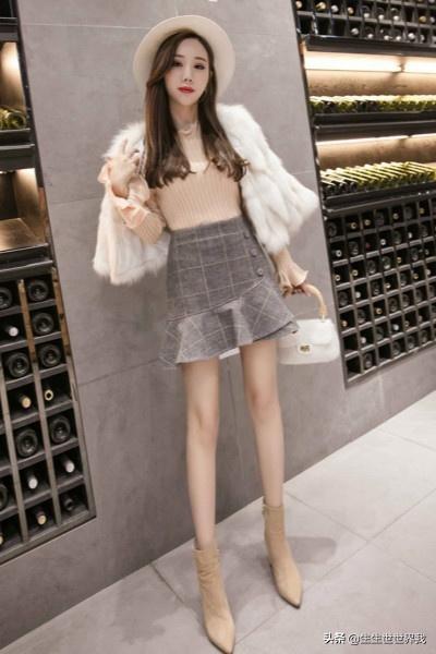 格子连衣裙冬日如何搭配(图7)