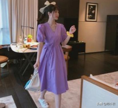 紫色毛衣中长裙如何搭配(图2)