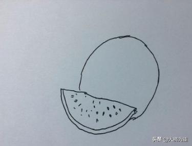 小兔吃西瓜该怎么画图片(图5)