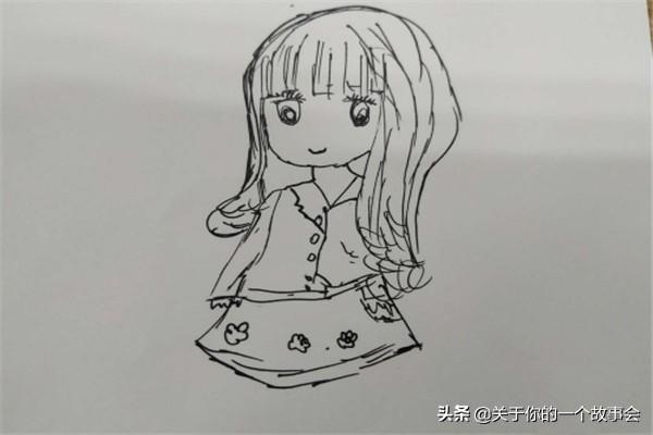 女孩卡通图片（卡通人物女孩彩色简笔画怎么画？）