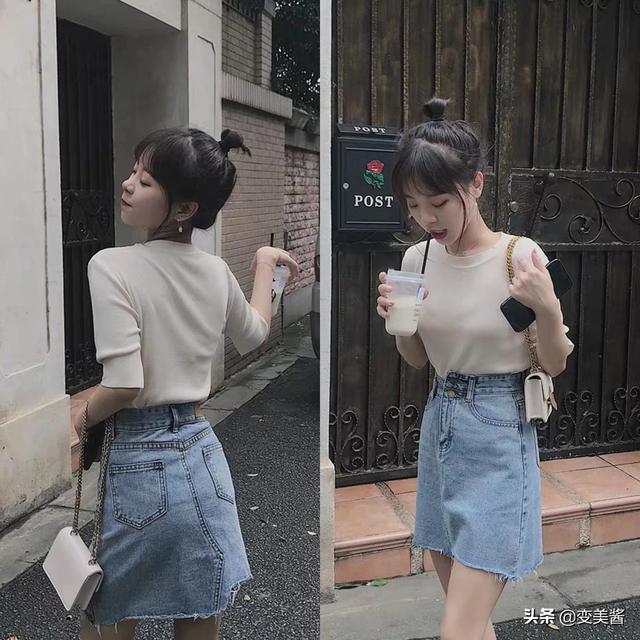 a字短裙牛仔怎么搭配(图41)