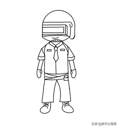 吃鸡人物简笔画方法_清洁门户