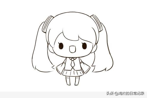 [初音q版萌图]怎么画初音未来？