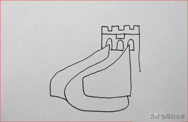 长城简笔画图片