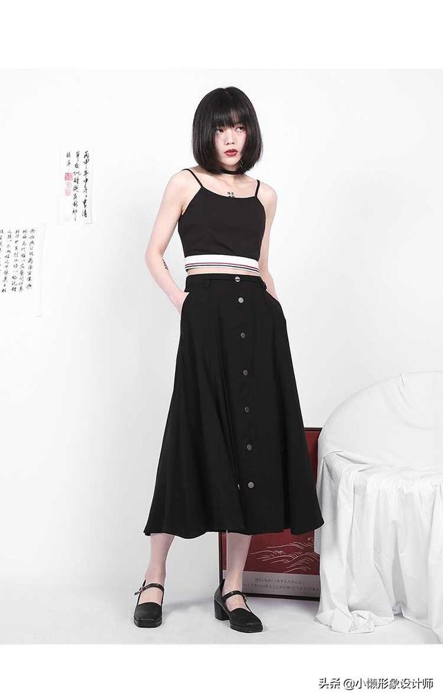 胖妹妹黑色长裙如何搭配(图7)