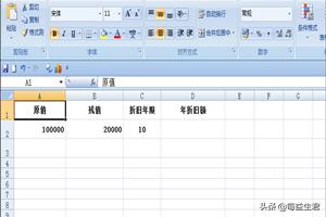 固定资产折旧表excel，固定资产折旧表excel表格怎样制作