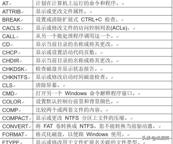 [cmd命令大全]常用cmd命令大全？