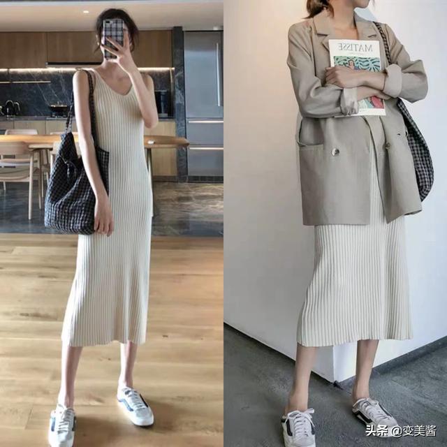 针织休闲裙如何搭配衣服(图9)