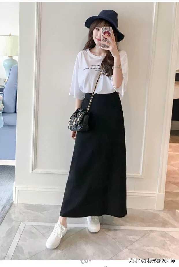 胖妹妹黑色长裙如何搭配(图9)