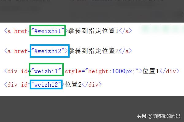 怎么在html页面内部跳转？html超链接怎么跳转到指定的内容？