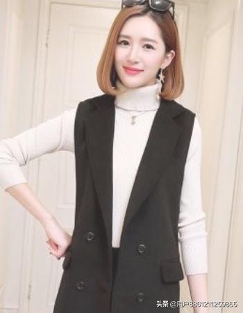 黑色的针织背心如何搭配(图12)