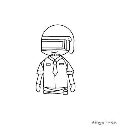 吃鸡人物简笔画方法_清洁门户
