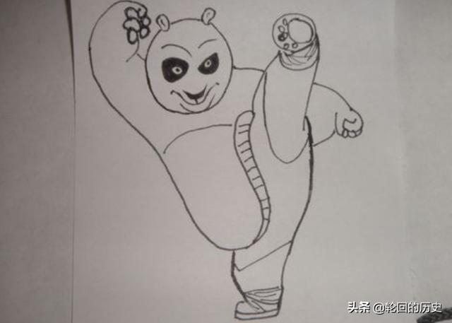 成年熊猫吃竹子怎么画(图12)