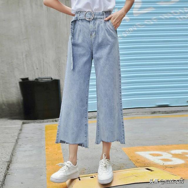 高领短袖如何搭配裤子女