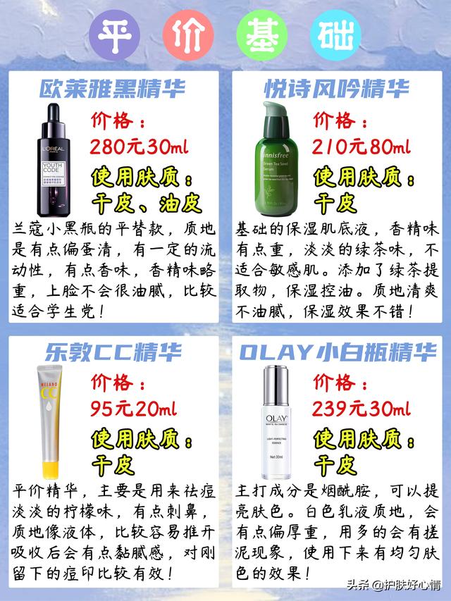 美妆好物平价精华
