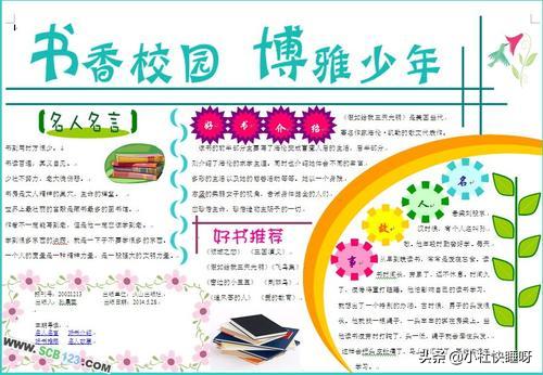 书香校园手抄报简单又漂亮（书香校园手抄报简单又漂亮一等奖）