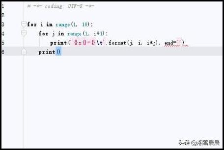 怎么用python写一个九九乘法表？java九九乘法表编程代码？