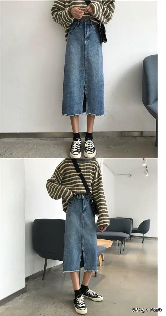 牛仔长裙如何搭配衣服女(图3)