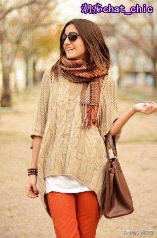 上衣宽松大毛衣如何搭配(图7)