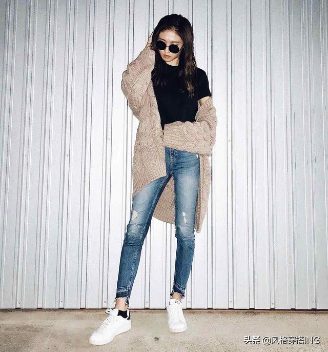长开衫如何搭配秋季裤子(图1)