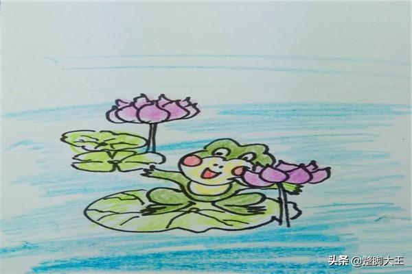 简笔画池塘里的小青蛙的画法