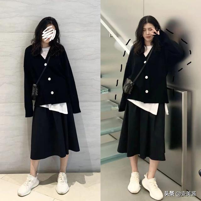 黑色针织外套冬季如何搭配(图11)
